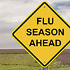 Road sign reads flu season ahead